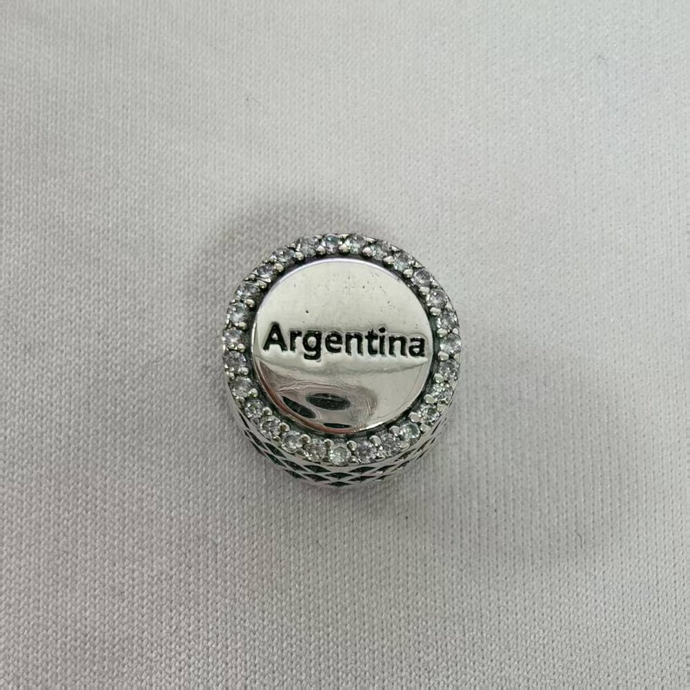 Pandora Argentina Flag Dangle Charm, S925 Silver Jewelry - Picture 2 of 4